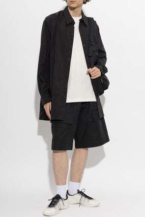 Yohji Yamamoto Ortalion Shirt, Mens, Black