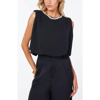 Bishop + Young Monroe Bubble Hem Top in Black at Nordstrom, Size Medium
