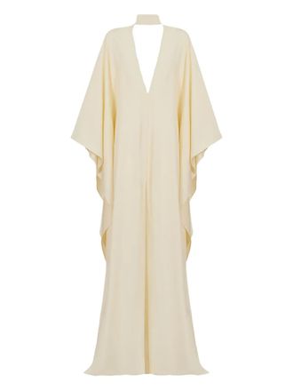 Taller Marmo Ooo V-neck wide-sleeve maxi dress - Neutrals