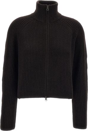Lisa Yang Brown Sadie Cashmere Zip Cardigan