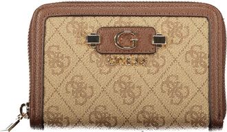 Guess Lindsey SLG Portemonnee - Dames - Portefeuilles - Beige - ONE Size - Accessoires