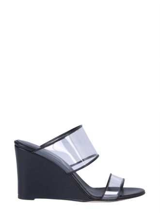 PARIS TEXAS Open-Toe Wedge Sandals With Transparent Plexi Straps