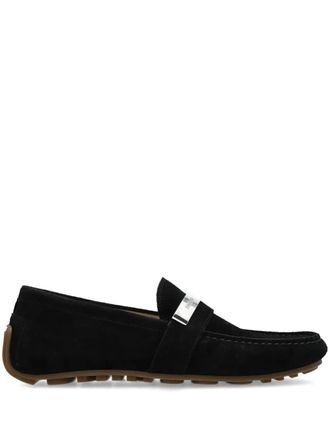 Moschino leather boat shoes - Black