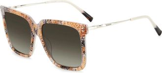 Missoni Oversized Vierkante Zonnebril - Dames - Zonnebrillen - Veelkleurig - 57 MM - Nylon - Accessoires