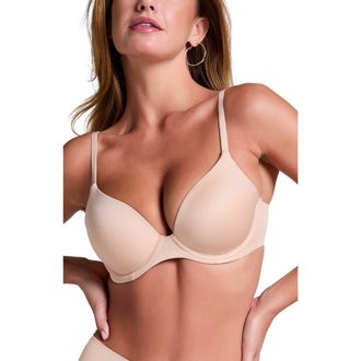 Hunkem&ouml;ller Super Soft Padded Underwired Bra in Tan at Nordstrom, Size 38A