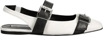 Karl Lagerfeld Konnie Ballerinas - Dames - Ballerinas - Wit - 35 EU - Leer - Schoenen