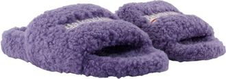 Balenciaga Womens Furry Sandals - Balenciaga Faux Fur Purple Faux_fur Shoes