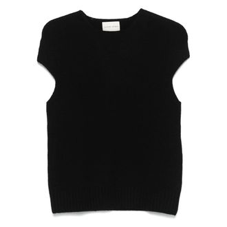 Loulou Studio Truien & Vesten, Dames, Zwart, S, Kasjmier, Nereus Mouwloze Trui