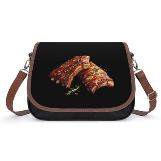 Generic Grilled Ribs with Sauce Fashion Womens Crossbody Bags Novelty Handbag Shoulder Bag Purse