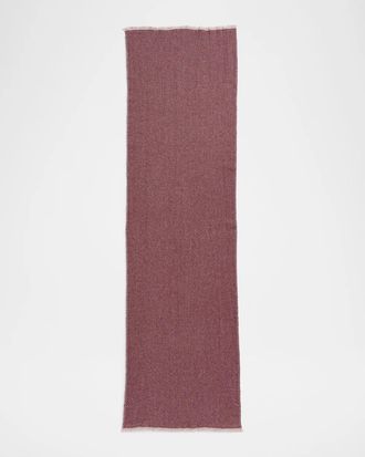 Brunello Cucinelli Men & apos;s Cashmere Herringbone Scarf