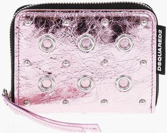 Dsquared2 Metallic-Effect Leather Wallet with Metal Details size One Size
