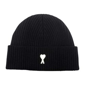 Ami Ami de Coeur Beanie - Heren - Accessoires - Zwart - Maat: ONE Size Zijde