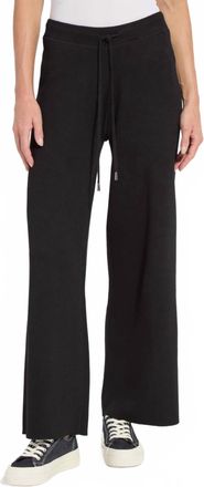 Lyss&eacute; Odessa Reversible Knit Wide Leg Lounge Pant In Black