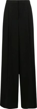 Max Mara Dames, Broeken, Zwart, Maat: M Leer