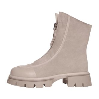 Cesare Gaspari Botas de Tobillo con Cremallera Gruesa - Shoes - Mujer - Beige - 38 EU