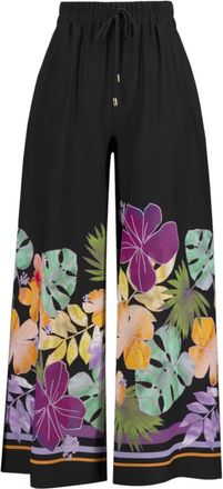 Joseph Ribkoff Wijde broek - Dames - Wijde Broeken - Veelkleurig - M - Polyester - Broeken