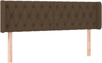 vidaXL Cabecero Con Led De Tela Marr&oacute;n Oscuro 163x16x78/88 Cm Vidaxl