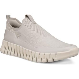 Ecco GRUUV Slip-On Sneaker in Gravel/Limestone/Gravel at Nordstrom Rack, Size 10-10.5Us / 41Eu