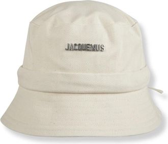 Jacquemus The Gadjo Bucket Hat - Dames - Hoeden - Wit - 58 CM - Katoen - Accessoires