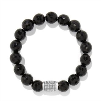 Brighton Womens Meridian Solis Bead Stretch Bracelet In Black
