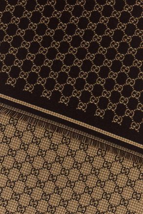 Gucci Mens Gg Jacquard Scarf 2079 Exterior: Wool Sciarpe E Foulard Scarfs
