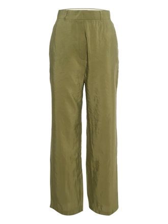 Max Mara crepe straight-leg trousers - Green