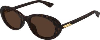 Bottega Veneta BV1415SK Asian Fit 002 Womens Sunglasses Tortoiseshell Size 54