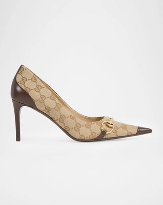 Gucci Primavera Donna 80MM GG Canvas Pumps