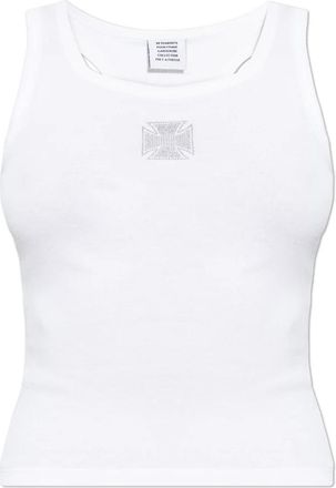 VETEMENTS Strappy Top - Dames - Tops zonder mouwen - Wit - L - Katoen - Tops