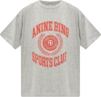 Anine Bing Cade T-Shirt - Dames - T-shirts - Grijs - XS - Katoen - Tops