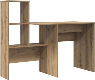 vidaXL Escritorio Con Estante Roble Artesanal 131,5 X 50 X 106,5 Cm Vidaxl