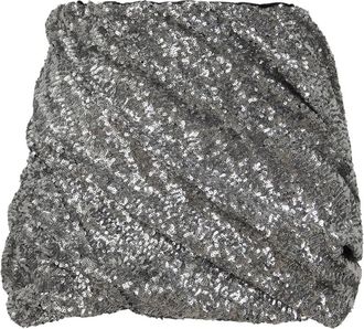 The Attico Sequin Mini Rok - Dames - Korte rokken - Grijs - XS - Polyester - Rokken