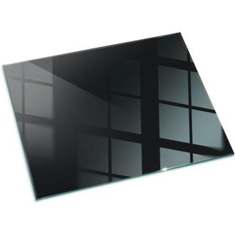 Tulup Piastra per Fondo Camino Eccellente Piastra Protezione da Scintille in Vetro di Sicurezza ESG Colore grafite scuro 80x60 cm