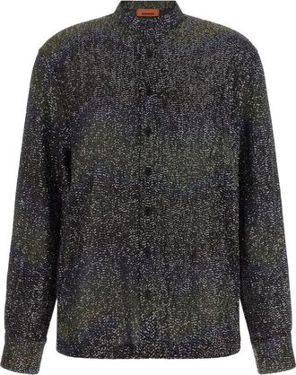 Missoni Caperdoni Long Sleeve Shirt - Dames - Overhemden - Veelkleurig - M - Polyester - Overhemden