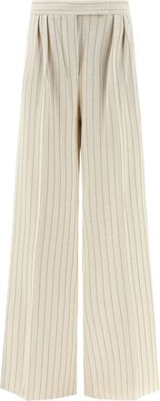 Max Mara White Cotton Casual Womens Pants