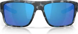 Costa Taxman 59mm Polarized Rectangular Sunglasses in Deep Water Camo/blue 580G at Nordstrom