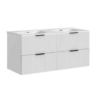Petits Meubles Mueble suspendido lavabo estratificado Blanco