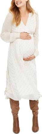 Jessica Simpson Maternity V-Neck Midi Dress