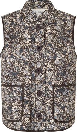 Lollys Laundry Gewatteerd Vest met All-Over Print - Dames - Bodywarmers - Veelkleurig - XL - Polyester - Jassen