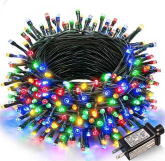 OEM [nunca Usado] Cadena De Luces Led Para Exteriores De 50 M De Largo, 500 Led Multicolor Con Enchufe Para Navidad, Bodas, Fiestas, Hogar Y Jard&iacute;n