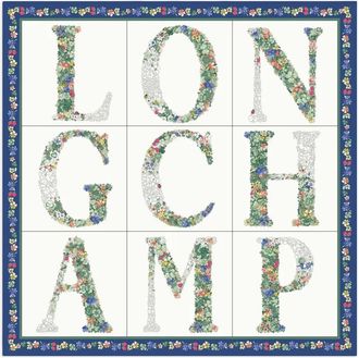 Longchamp Le Jardin Longchamp silk scarf - women - Silk - One Size - Blue