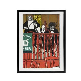 Artery8 Salon Orchestra Meier Musicians Moriz Jung Framed Canvas Wall Art | Size: W24 x H32