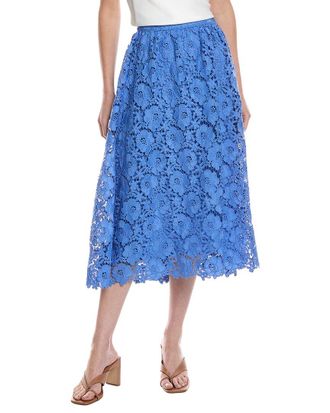 CeCe by Cynthia Steffe Lace A-Line Midi Skirt