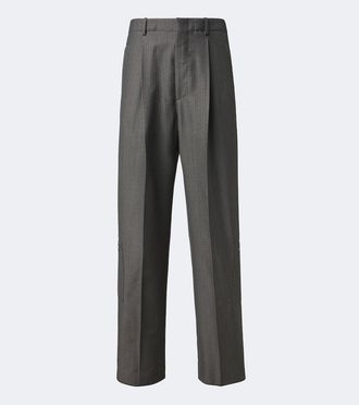 Bottega Veneta Pantalones anchos de lana y mohair a rayas