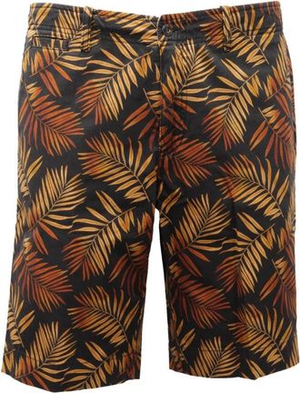 BRIGLIA 1949 Bedrukte Katoenen Bermuda Shorts - Heren - Korte Broeken - Veelkleurig - L - Katoen - Korte Broeken