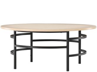 VE DESIGN Runder Design Couchtisch Copenhagen &oslash; 100 cm - Natural/Schwarz