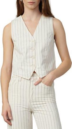 Joe's The Relaxed Stripe Stretch Cotton Crop Vest in Natural Stipe at Nordstrom Rack, Size X-Small
