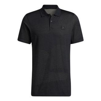 adidas Golf Side Short Sleeve Shirt Mens Black HS9445