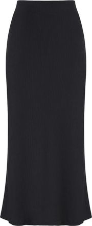 Gloria Coelho x Isabella Fiorentino split midi skirt - women - Viscose/Elastane - GG - Black