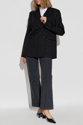 Officine Générale Double-breasted Blazer, Womens, Black